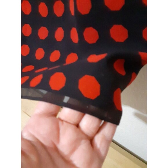 TRINA TURK Ladybug SILK BLACK RED POLKA DOT PEPLUM SHEATH PARTY WORK DRESS 10 - Picture 4 of 10